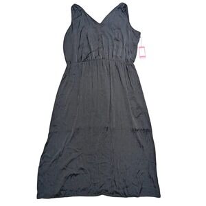 Vince Camuto Plus 2X 18 20 Black Maxi Tank Dress Flowy Classy LBD NEW NWT